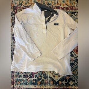 White LL Bean long sleeve